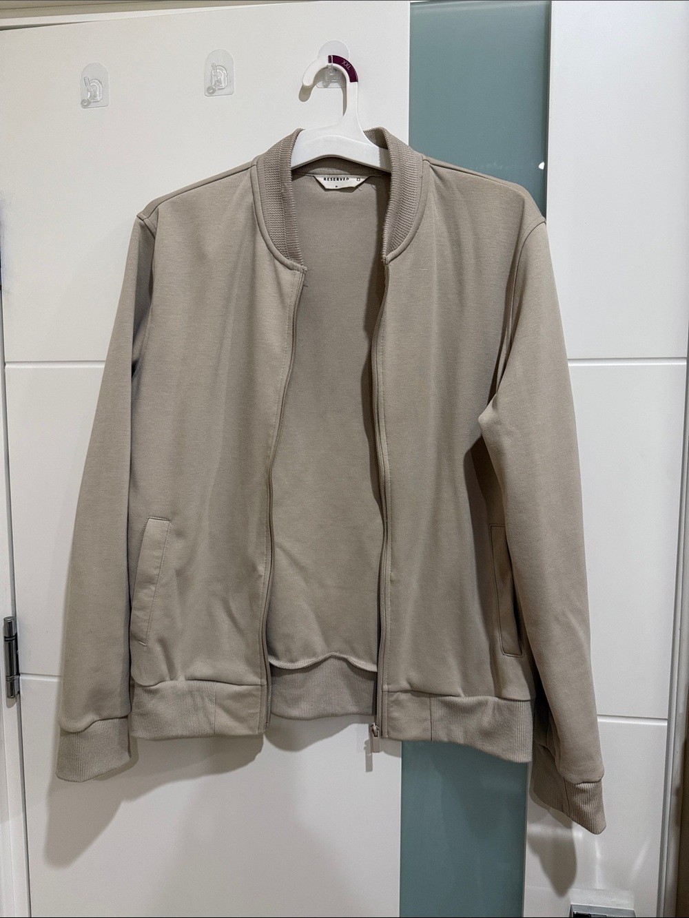 Reserved Taupe Bomber Jacket